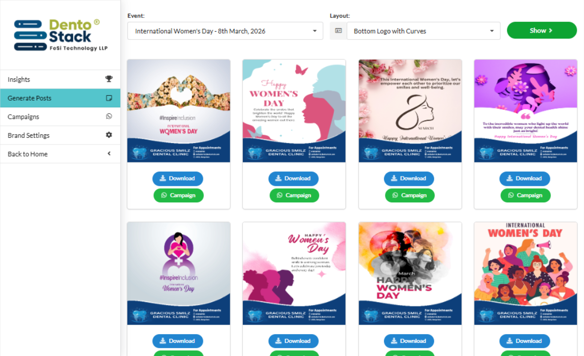 Social media post templates gallery